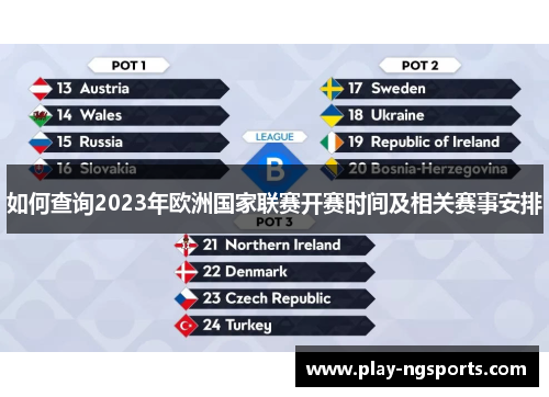 如何查询2023年欧洲国家联赛开赛时间及相关赛事安排